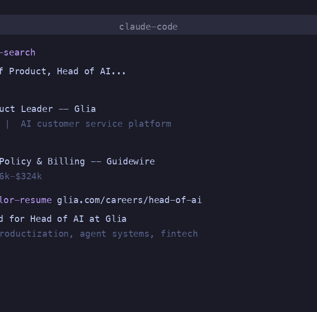 Using Claude to search for jobs and tailor resumes